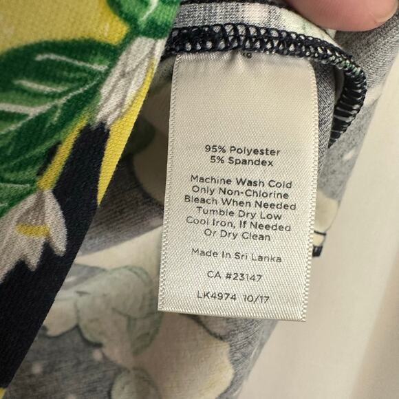 Talbots Navy Lemon Print Straight Stretch Knit Skirt 10P‎ Classic Summer Staple - Picture 5 of 7